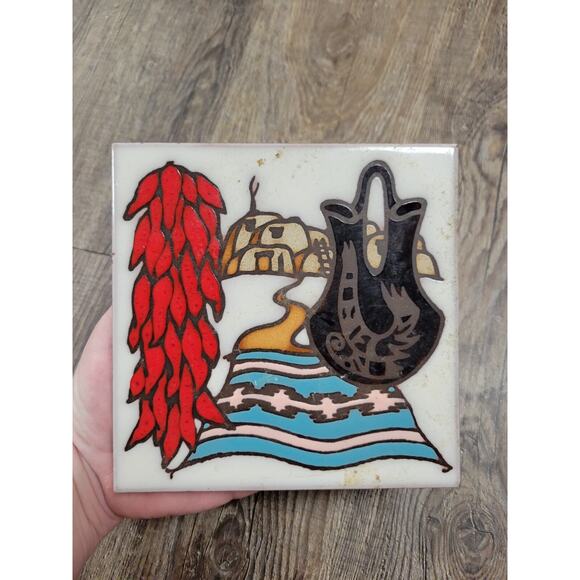 Masterworks Other - VTG Masterworks Handcrafted Art Tiles Ceramic Trivet Coaster Wall Decor 6”x6”